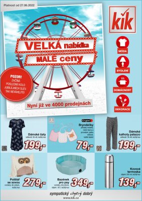 akční leták Kik textil 27.6.2022-17.7.2022