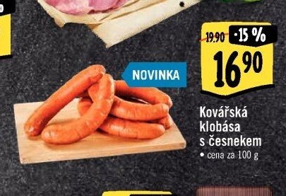 Kovářská klobása s česnekem