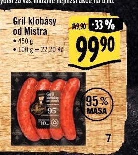 Gril klobásy od Mistra