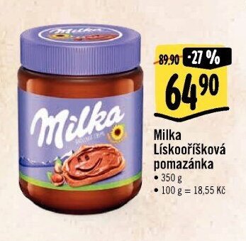 Milka Lískooříšková pomazánka