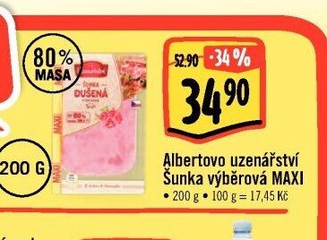 Albertovo uzenářství Šunka výběrová MAXI