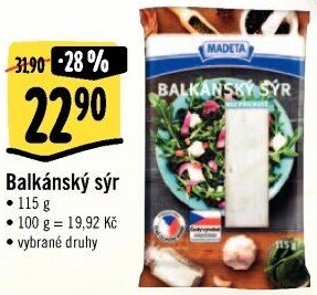 Balkánský sýr Madeta