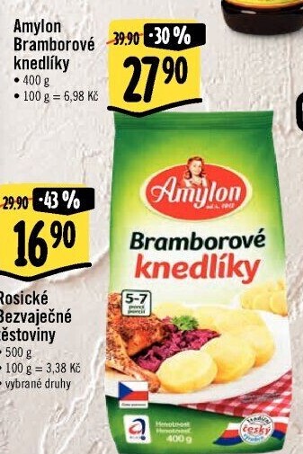 Bramborové knedlíky v prášku Amylon