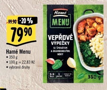 Hotová jídla Hamé Menu