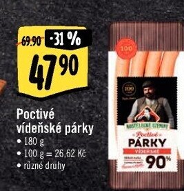 Párky vídeňské poctivé Kostelecké uzeniny