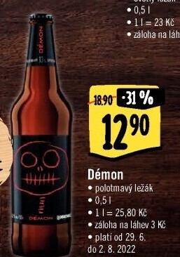 Pivo polotmavé speciální Démon Lobkowicz