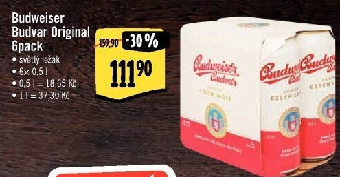 Pivo světlý ležák B: Original Budweiser Budvar