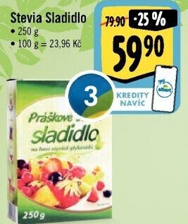 Práškové stolní sladidlo Stevia