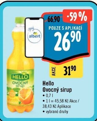 Sirup Extra hustý Hello