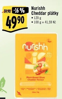 Sýr rostlinný Cheddar Nurishh