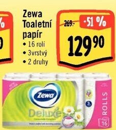 Toaletní papír 3vrstvý Deluxe Zewa