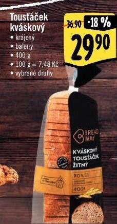 Toustový chléb kváskový Breadway
