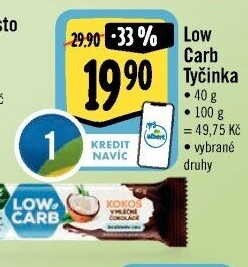 Tyčinka bez lepku Low carb Topnatur
