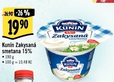 Zakysaná smetana Kunín 15%