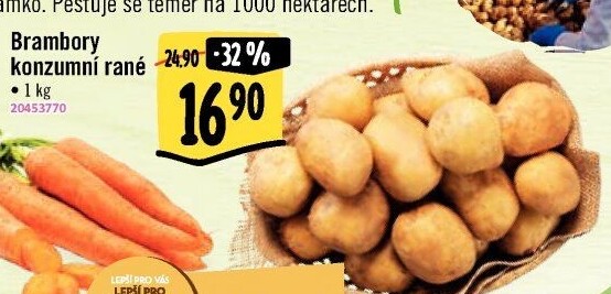 Brambory konzumní rané