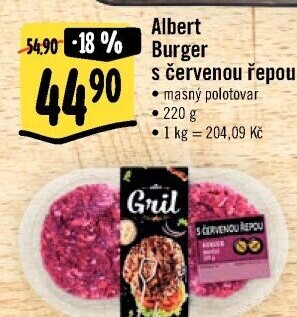 Burger s červenou řepou Albert Gril