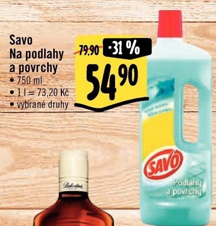 Čistič na povrchy a podlahy Savo