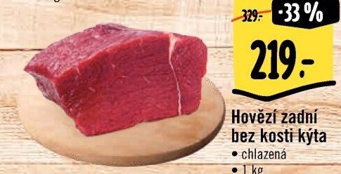 Hovězí kýta zadní bez kosti