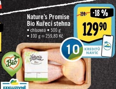 Kuřecí stehna bio Nature'