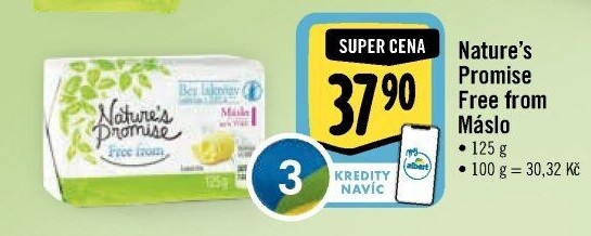 Máslo bez laktózy Free From Nature'