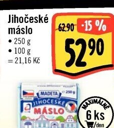 Máslo Jihočeské Madeta