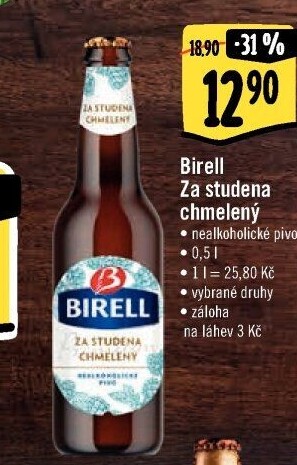 Nealkoholické pivo za studena chmelený Birell