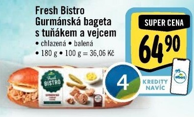 Obložená bageta Albert Fresh Bistro