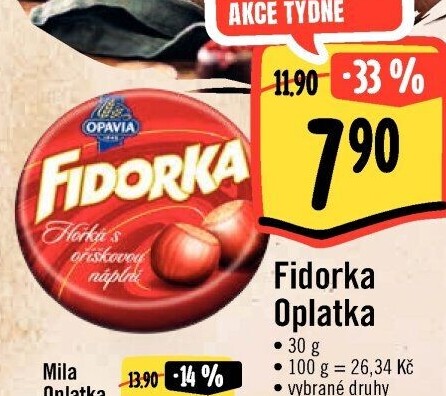 Oplatky Fidorka Opavia