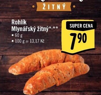 Rohlík Mlynářský žitný Albert