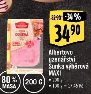 Šunka výběrová dušená Albertovo uzenářství