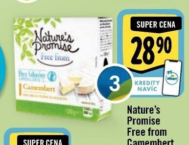 Sýr Camembert bez laktózy Free From Nature'