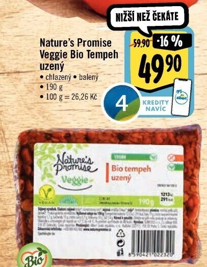 Tempeh uzený bio Veggie Nature'