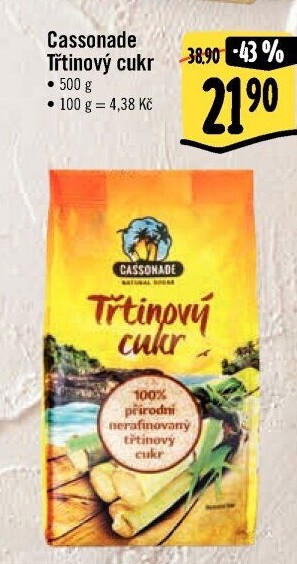 Třtinový cukr Cassonade