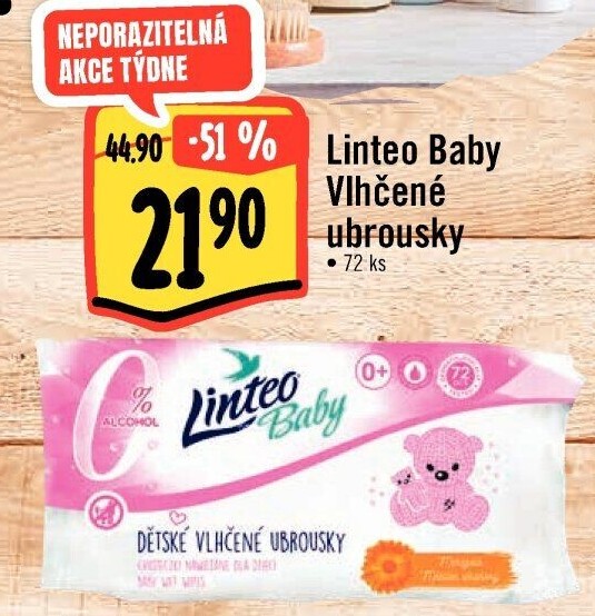 Vlhčené ubrousky dětské Linteo Baby