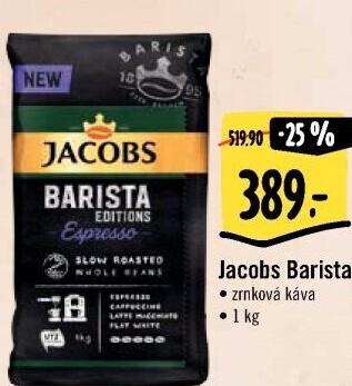 Zrnková káva Barista Jacobs