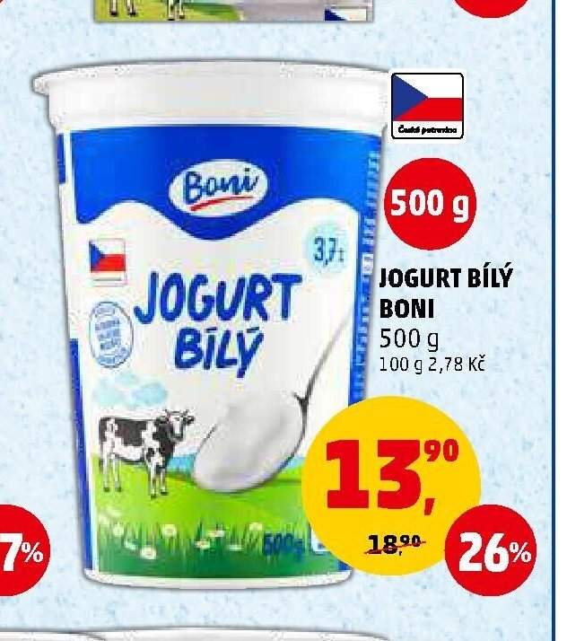 JOGURT BÍLÝ BONI