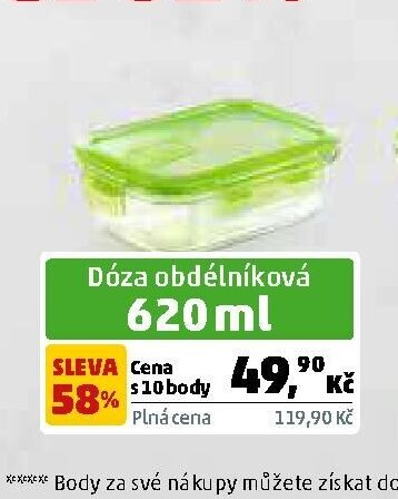 Dóza obdélníková 620 ml