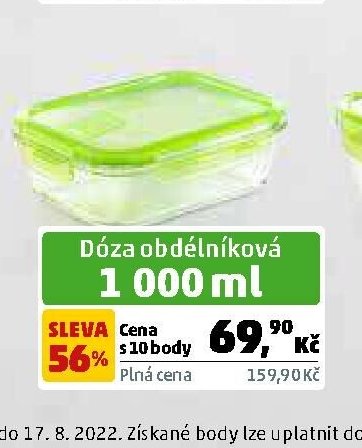 Dóza obdélníková 1 000 ml