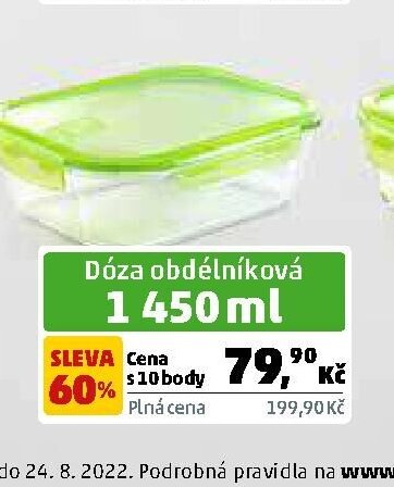 Dóza obdélníková 1 450 ml