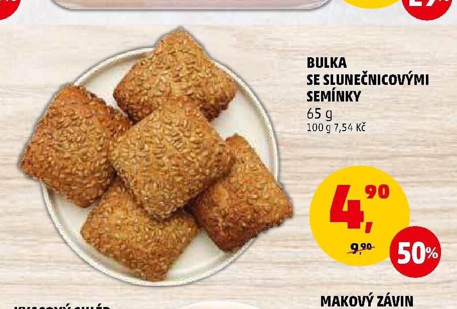BULKA SE SLUNEČNICOVÝMI SEMÍNKY