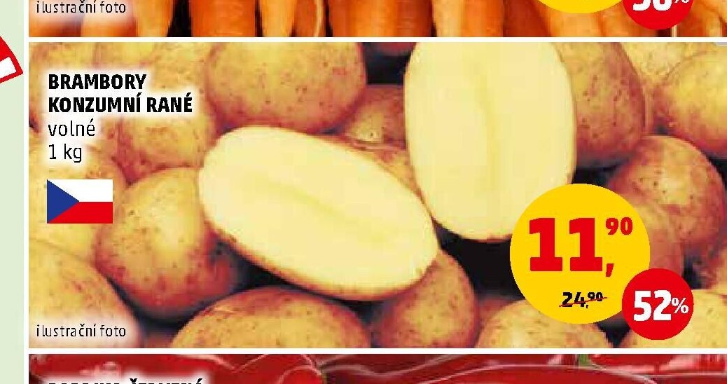BRAMBORY KONZUMNÍ RANÉ volné 1 kg