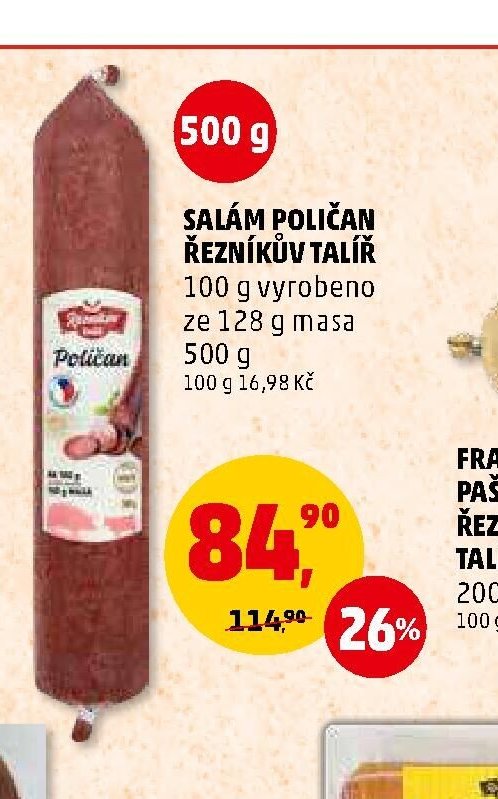 SALÁM POLIČAN ŘEZNÍKŮV TALÍŘ