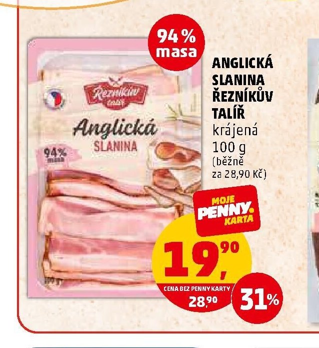 ANGLICKÁ SLANINA ŘEZNÍKŮV TALÍŘ