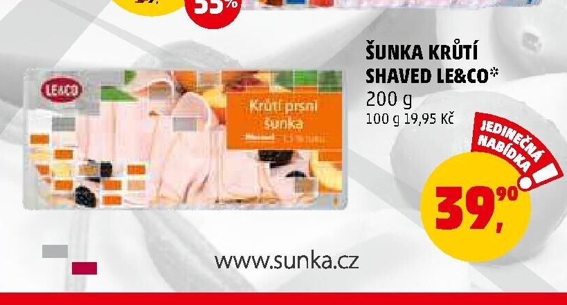 ŠUNKA KRŮTÍ SHAVED LE&CO