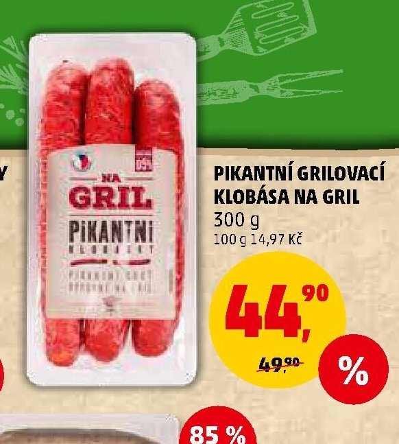 PIKANTNÍ GRILOVACÍ KLOBÁSA NA GRIL