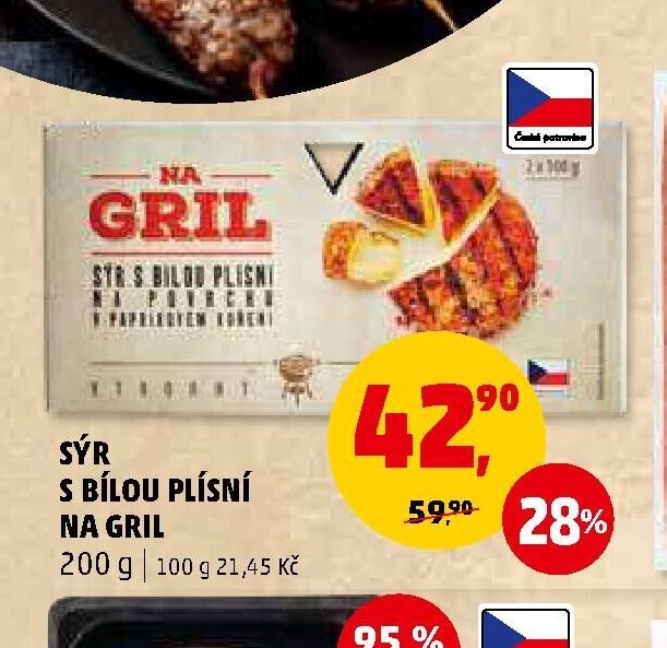 SÝR S BÍLOU PLÍSNÍ NA GRIL