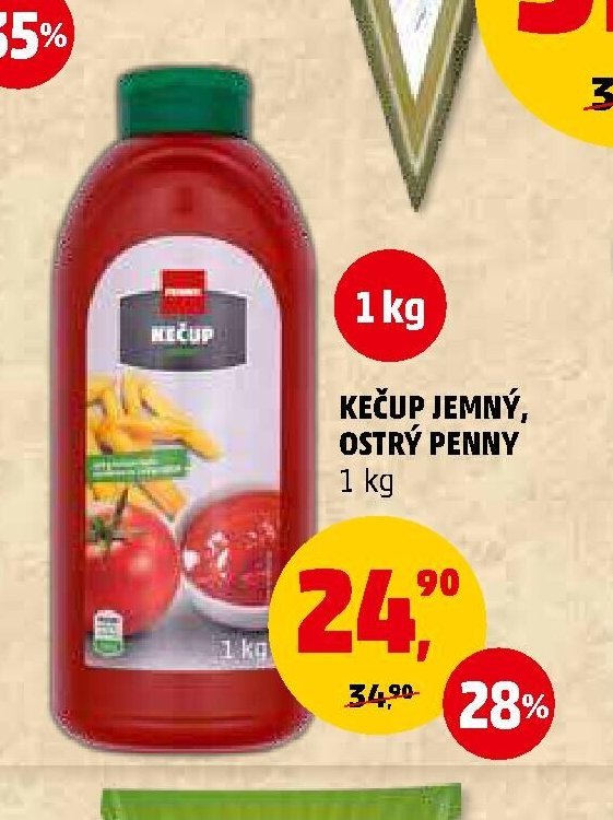 Kečup jemný, ostrý Penny