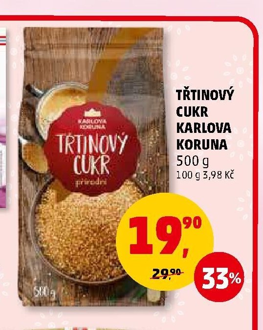 TŘTINOVÝ CUKR KARLOVA KORUNA