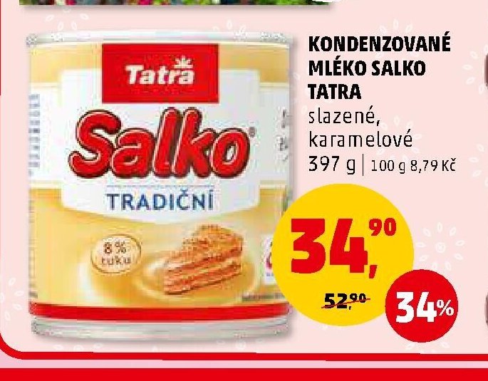 KONDENZOVANÉ MLÉKO SALKO TATRA