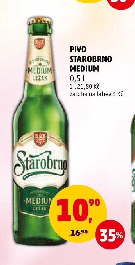 PIVO STAROBRNO MEDIUM 0,5 l